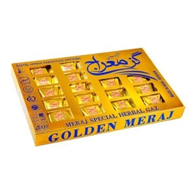 گز معراج لقمه 30 درصد پسته 250 گرمی طلایی